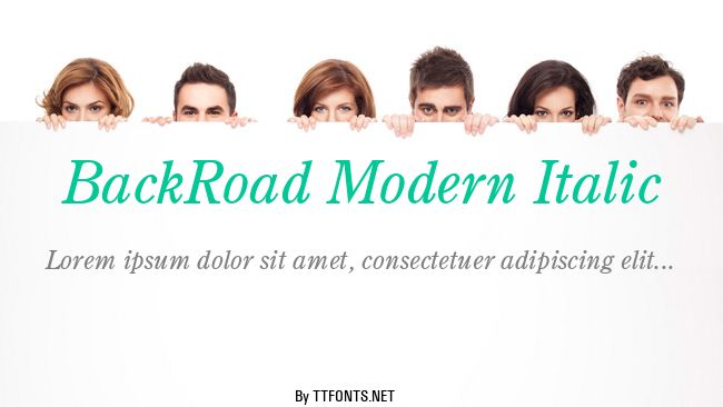 BackRoad Modern Italic example
